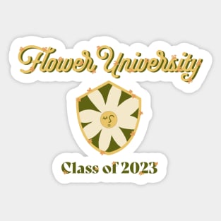 Flower University Sticker